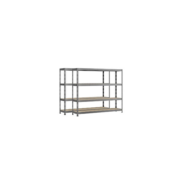 Lot De 2 Étagères Rack - 4 Plateaux - 220 X 40 Cm - Charge Lourde