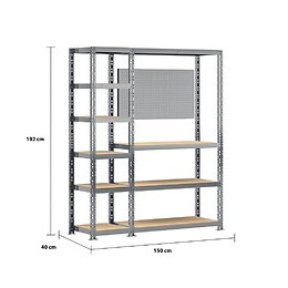Concept Rangement De Garage + Établi - Longueur 150 Cm - 10 Plateaux