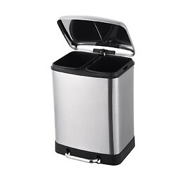 Poubelle Tri Sélectif Greenwich Argent Inox 24l