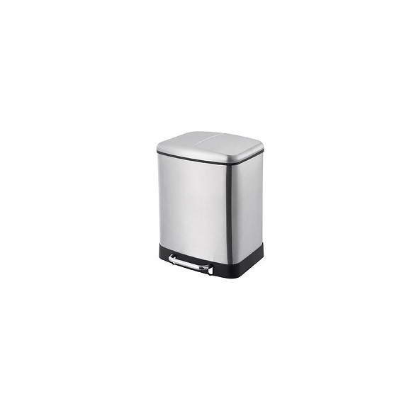 Poubelle Tri Sélectif Greenwich Argent Inox 24l