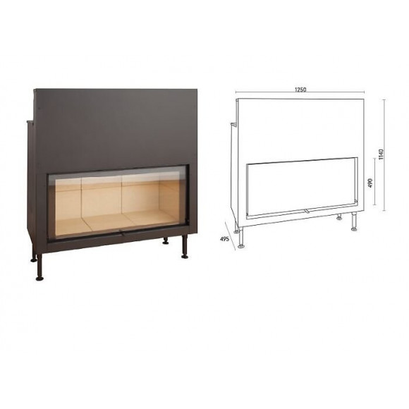 Pack Insert Large Vision C-1250es Porte Guillotine - 17kw + Kit Ventilation