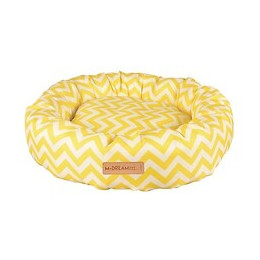 Mpets Coussin Tasmania - Jaune Et Blanc - Pour Chat