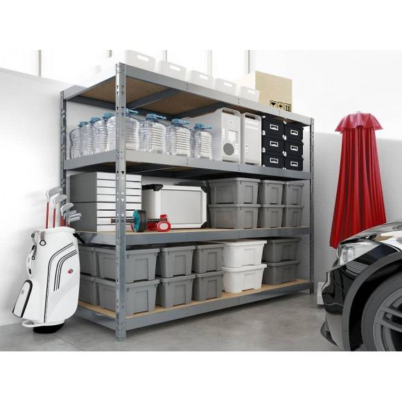 Etagère Rack Charge Lourde - 4 Plateaux - 220 X 80 Cm