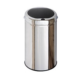 Poubelle De Cuisine Push Tokyo Argent Inox 30l