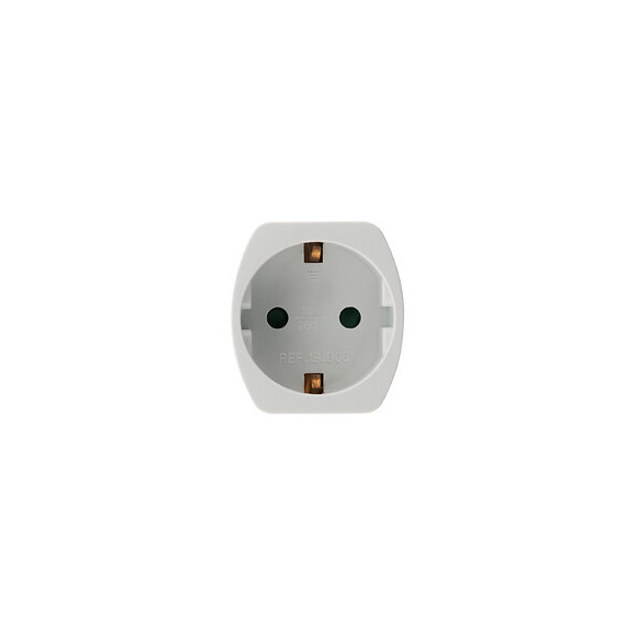 Adaptateur M France / F Schuko Blanc