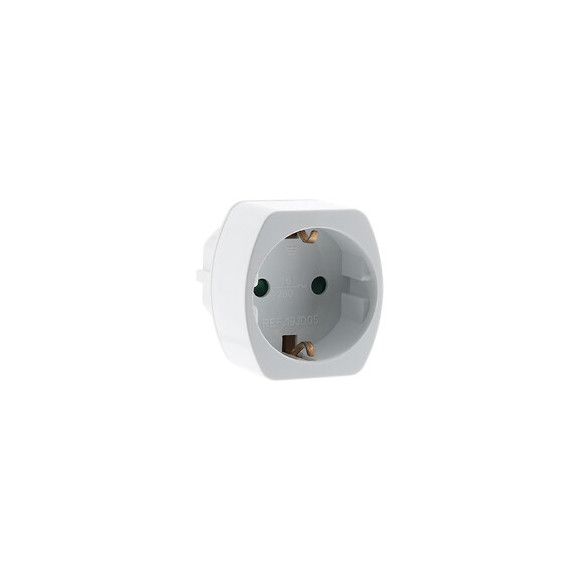 Adaptateur M France / F Schuko Blanc