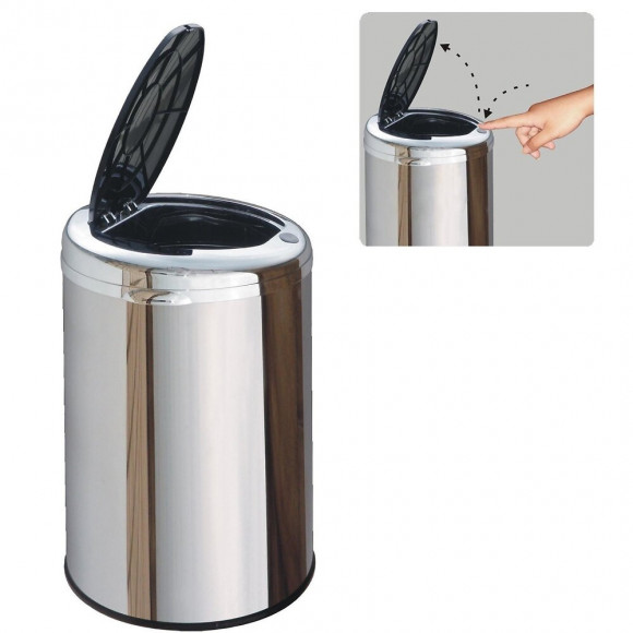 Poubelle De Cuisine Push Tokyo Argent Inox 30l