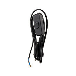 Cordon Avec Interrupteur Pour Luminaire 1,5m Noir - Zenitech