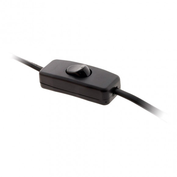 Cordon Avec Interrupteur Pour Luminaire 1,5m Noir - Zenitech