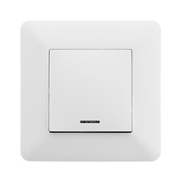 Interrupteur Poussoir À Voyant 10a Blanc - Artezo