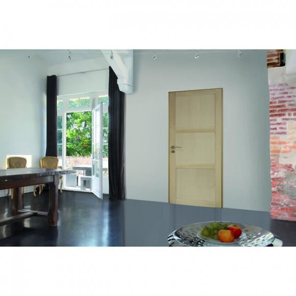 Promo - Bloc Porte 3 Panneaux Placage Paulownia Largeur 73 Poussant Droite Envoye Depuis La France