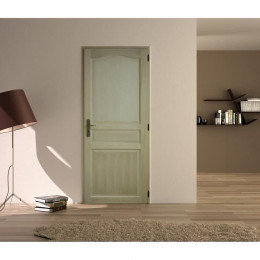 Bloc Porte En Paulownia Traverse Chapeau Largeur 63 Gauche