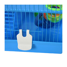 Cage Pour Hamster Souris Petit Animaux Rongeur Avec Tunnel Mangeoire Roue Jouet 47 X 30 X 59 Cm Cm Bleu