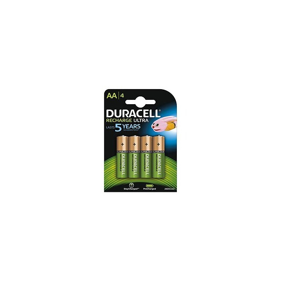 Piles Rechargeables Blister 4 * Lr06 - Aa - 1950 Mah - Prêtes À L'emplo Duracell - Hr6b4