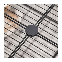 Cage Parc Enclos Rongeurs Modulable Dim. L 105 X L 70 X H 45 Cm 1 Porte Fil Métallique Noir