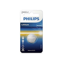 Piles Bouton Longlife 3.0v Coin 1-blister (20.0 X 2.5) Philips - Cr2025/01b