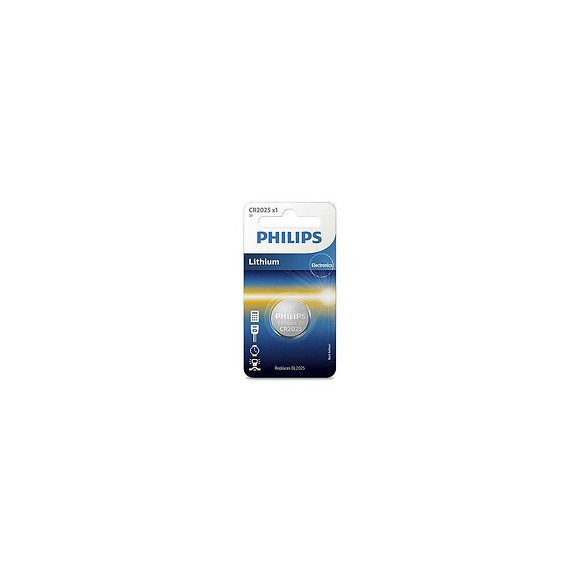 Piles Bouton Longlife 3.0v Coin 1-blister (20.0 X 2.5) Philips - Cr2025/01b