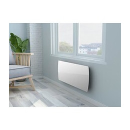 Oceanic 2000 Watts Rubis Radiateur Electrique Fixe A Inertie Seche - Ceramique - Facade Verre - Blanc