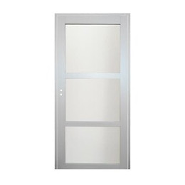 Bloc Porte En Enrobe Gris Clair Largeur 73 Poussant Droite   Fabrique Et Envoye Depuis La France