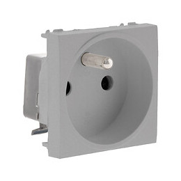 Prise 2p+t Connexion Auto. - Moteur Seul -  Silver - Simplea