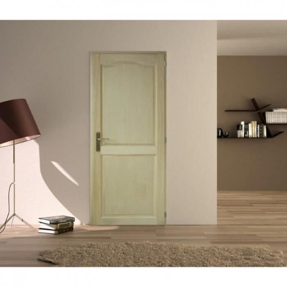 Bloc Porte En Paulownia Largeur 73 Poussant Gauche  -a Peindre Ou A Lasurerenvoye Depuis La France