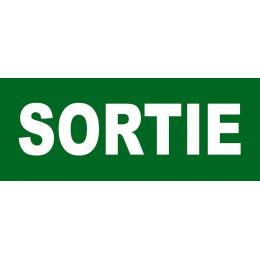 Panneau Signalisation "sortie'
