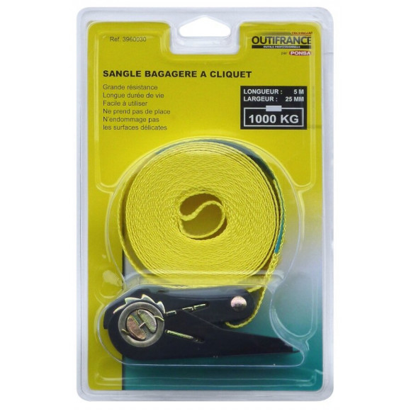 Sangle Bagagère À Cliquet 5 M (500 Kg)