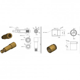 Rallonge Pour Mécanisme Tête Avec Broche 8/18 Et Manchon Fileté 26x18 Mm