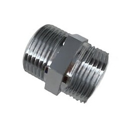 Mamelon Égal Laiton Mâle-mâle À Visser Chromé Mm 1/2 En Laiton