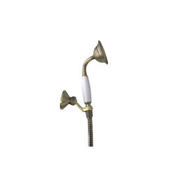 Kit Ensemble De Douche Duplex Style Rétro Vieux Laiton Vintage Douchette Et Flexible Avec Support