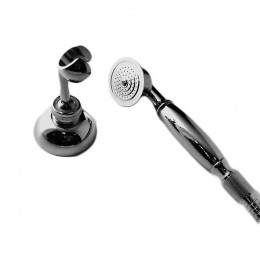 Douchette Retro Avec Support Douche Et Flexible, Tout Laiton