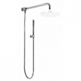 Ensemble De Douche Avec Inverseur, Bras De Douche 40cm, Tuyau De Douche, Support Et Douchette