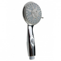 Pommeau De Douche Chromé Avec Bouton Stop Douchette À Main 3 Jets Au Choix Pomme De Douche Picots Anticalcaire Type Universel