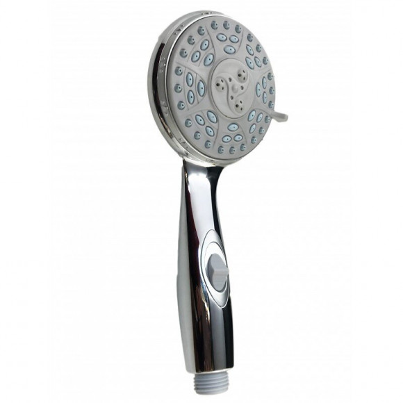 Pommeau De Douche Chromé Avec Bouton Stop Douchette À Main 3 Jets Au Choix Pomme De Douche Picots Anticalcaire Type Universel