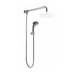 Ensemble De Douche Avec Bras De Douche 40,tuyau,douchette Multi-jets Et Support De Douche