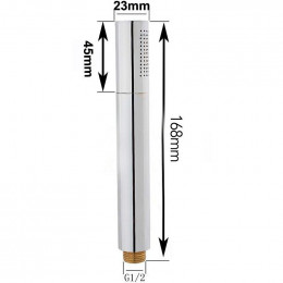 Douchette À Main En Laiton Chromé Minimaliste Sans Plastique