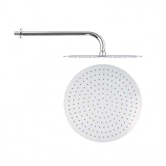 Pomme De Douche De 20 Cm Avec 25 Bras De Douche En Acier Inoxydable